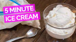 Heat the cream and milk until just below boiling. Homemade Ice Cream In 5 Minutes Youtube