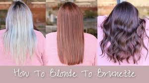 Usually, the pigments in your eyes, hair and skin are about the same. Blonde To Brunette How To Fill Hair Youtube