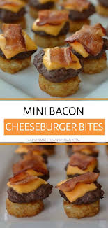 Mini Bacon Cheeseburger Bites Recipe Holiday Party Appetizers Food Party Food Appetizers