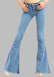 As with every trend started by the few, bell bottoms quickly. Hellblau Knopfe Taschen Quaste Vintage Bell Bottom Flared Jeans Denim 70er 80er Vintage Schlaghose Damen Mode Jeans Unterteile
