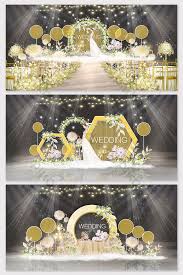 In the template, users can easily change the names of the bride and groom, along with the date of the wedding. Yellow Modern Wedding Effect Picture Decors 3d Models Psd Free Download Pikbest