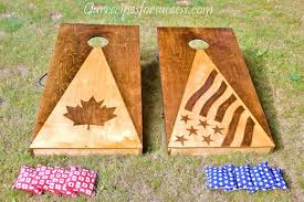 This measurement goes from the front of one board to the front of the other. Free Cornhole Game Plans Bag Toss Boards Our Recipes For Success