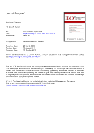 Pdf Analytics Education