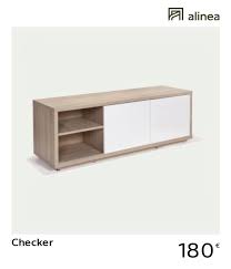 Alinea Checker Meuble Tv Coloris Blanc Et Chene Design Scandinave Meubles Salon Meubles Tv Alinea Deco Deco Meuble Tele Meuble Tv Meuble Tele Design