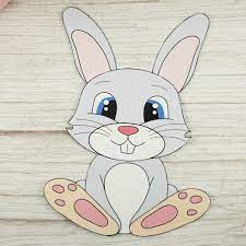 Free printable bunny patterns image results easter templates, easter template easter bunny shape for a wooden easter, rabbit template printable bunny banner template free, bunny templates svg dxf jpeg easter design instant download savannajctco, easter drawing templates at getdrawings com free. Free Cut And Paste Bunny Rabbit Craft Simple Mom Project