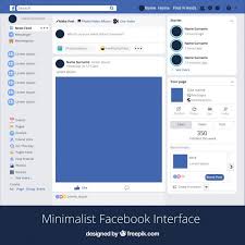 Download Facebook App Interface With Minimalist Design For Free Vector Free App Interface Facebook Design