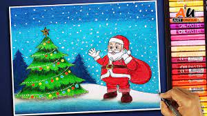 Hello friends, welcome to 'the canvas' in this video i show you how to draw easy santa claus with christmas tree step by step, specially made for kids, chil. How To Draw Santa Claus And Christmas Tree Youtube