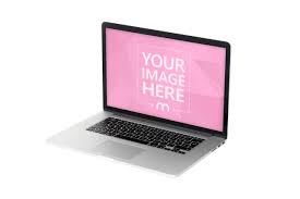 15.4 apple family laptop macbook mac design format: Apple Macbook Pro Laptop Isolated On White Background Mockup Mediamodifier