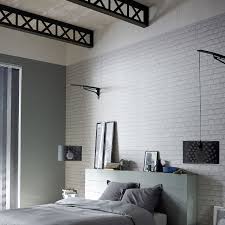 Castorama Brick Vieillie Ecru Mat Decoration Maison Papier Peint Brique Blanche Papier Peint