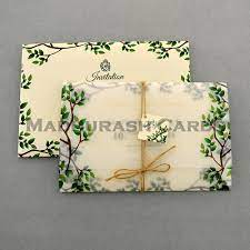 10 best vellum papers of april 2021. Semi Transparent Leaf Floral Vellum Paper Wedding Invitation Cards Size 9 X 6 Rs 140 Piece Id 19818756330