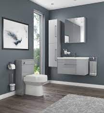 At bathstore you'll uncover a wide range of wall hung vanity units, with designs to suit every home. Idon Grey Full Modern Bathroom Suite Vanity Set Plumbworkz