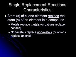 For example when zinc combines with hydrochloric acid, the zinc replaces hydrogen. Reaction Type 2 Single Replacement Ppt Download