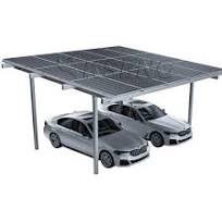 Low-Maintenance Silver Aluminum Solar Carport Frame ...