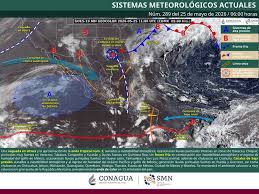 En el trascurso del día, cielo medio nublado a nublado en la región con intervalos de chubascos en Michoacán