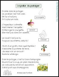 Poesie Le Polar Du Potager Comptines Poesie Ecole Poesie Enfant