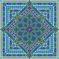 So while technically worked with just one color of thread (as redwork is), you still get a beautiful blend of coloring. Peacock Mandala Cross Stitch