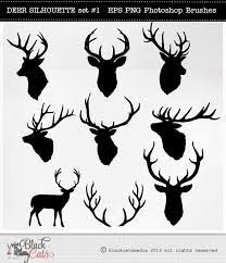 Deer Head Silhouettes Reindeer Antlers Clipart Deer Clip Art Vector Eps Png And Photohshop Brushes Deer Cliparts Deer Silhouettes In 2020 Deer Head Silhouette Deer Silhouette Deer