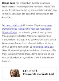Mor til sofia | deputy leader of the norwegian labour party. Elin F O On Twitter Den Dro Paralleller Til Et Bilde Av Alexandria Ocasio Cortez Aoc Publisert I Et Magasin Og Antydet At Det Til Forveksling Like Coverbildet Av Hadiatajik Var Et Strategisk