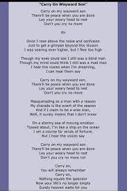 Kansas Great Song Lyrics Rock Music Lyrics Lyrics To Live By