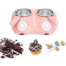Fondue is always in good taste! Amazon Com Chocolate Melting Pot Electric Chocolate Fondue Fountain Machine Home Made Fondue Set For Multiple Use Great Gift For Valentine S Day 250ml Capacity Pink Kitchen Dining