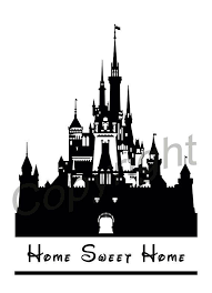 Disney Castle Silhouette Home Sweet Home Art Print Print Printable Music Art Artist Wallart Disney Castle Silhouette Castle Silhouette Disneyland Castle