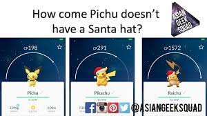 How Come Pichu Isn T Wearing A Santa Hat When Pikachu And Raichu Have The Hats Pokemongo Pikachu Raichu Pichu Pikachu Raichu Raichu