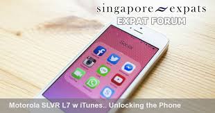 The unlocking procedure is very basic, just follow these steps and your device will be network free. Motorola Slvr L7 W Itunes Unlocking The Phone Singapore Expats Forum
