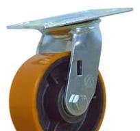 Rodizio Industrial 5 Pol S/freio Roda Poliuretano 300kg Ajax - R$ 196,2