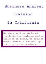 Business Training In California Business Analyst Business Intelligence Analyst Sap Business Intelligence