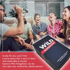 Whether you're a green visors and whiskies card shark or more of a cup of tea and a quick hand of r Buy Wild Allegations Drinking Games For Adults Fun Adult Game For Drunk Large Groups Party Card Game Online In Thailand B07srtrl1l