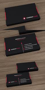 Black And Red Business Cards Template Black Red Corporate Business Card Business Card Design Simple Corporate Business Card Design Business Card Design Black