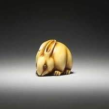 Images and text information courtesy the met. An Ivory Netsuke Of A Rabbit By Ohara Mitsuhiro Osaka Circa 1860 800x800 Artefactporn