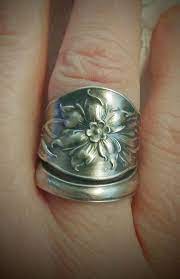 Narcissus Flower Ring Daffodil Ring Sterling Silver Spoon Etsy Sterling Silver Spoon Ring Sterling Silver Spoons Alternative Wedding Rings
