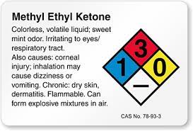 Horizontal Nfpa Methyl Ethyl Ketone Label Sku Lb 1592 083