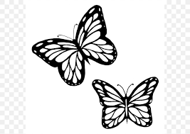 Line draw vector minimalistic butterfly continuous line drawing. Monarch Butterfly Outline Drawing Clip Art Png 600x581px Butterfly Black And White Brush Footed Butterfly Caterpillar