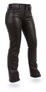 Details About First Manufacturing Womens 5 Pocket Alexis Jeans Leather Motorcycle Pants 6