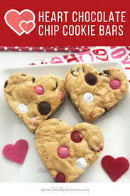 Heart Chocolate Chip Cookie Bars Valentine S Day Dessert Recipes Printable Coupons 5 Dinner Cookie Bars Chocolate Chip Cookies Valentines Day Desserts