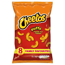I got in my car earlier and there was a cheeto puff on the side of the driver's seat and orange cheese. Cheetos Flamin Hot Puffs 8 Pack