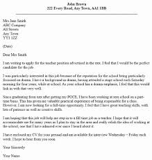 All letter of application samples are generally of the formal type and they follow some predefined format which applies to most types of application a job vacancy usually opens when the company has an issue which needs solving. Application Letter For Teacher Format Teacher Cover Cute766