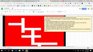 Set all the boundaries in «font» group. How To Create Crossword Puzzle Using Google Sheets Linkrastbackberã®ãƒ–ãƒ­ã‚° æ¥½å¤©ãƒ–ãƒ­ã‚°
