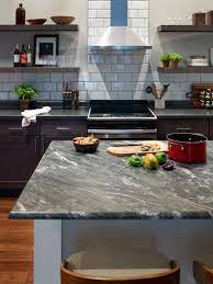 I love all these tutorials! 30 Gorgeous And Affordable Kitchen Countertop Ideas Budget Kitchen Countertops Hgtv