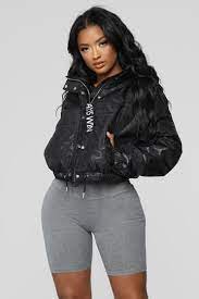 Stolen Identity Puffer Jacket Black In 2021 Puffer Jacket Outfit Puffer Jacket Black Swimsuits For Curves
