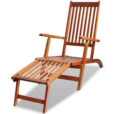 Wooden Sun Lounger Outdoor Garden Patio Furniture Adjustable Chair Hardwood New Balcony Furniture Patio Chairs Garden Patio Furniture