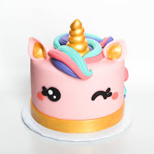 Kawaii Rainbow Unicorn Cake