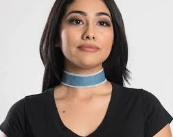 Gargantilla de mezclilla lisa