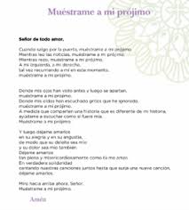 No se turbe vuestro corazón, ni tenga miedo. Oracion Muestrame A Mi Projimo Oracion Cuaresmal