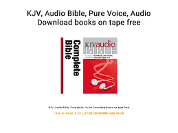 A ministry of fellowship for the performing arts the holy bible, king james version. Kjv Audio Bible Pure Voice Audio Download Books On Tape Free