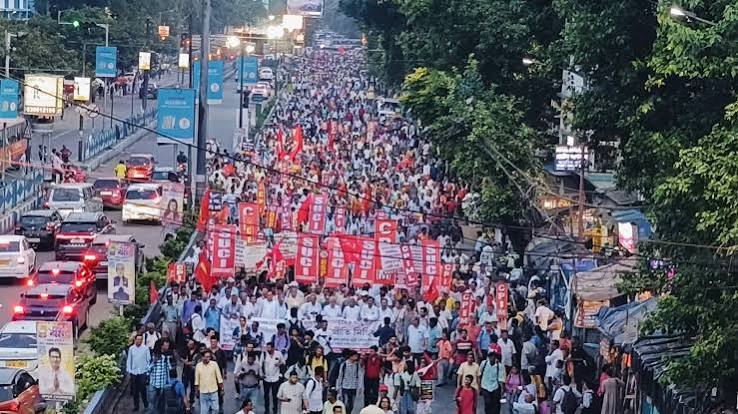 Left parties lead anti-war protest in Kolkata : Peoples Dispatch