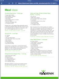 Isagenix Meal Ideas Isagenix 600 Calorie Meals Isagenix