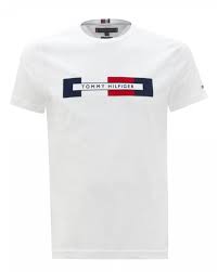 Mens Box Logo T Shirt White Organic Cotton Tee